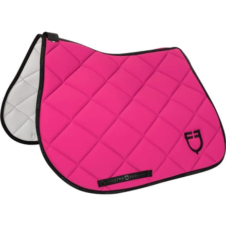 Technisch stoffen springpaardtapijt met logo Equestro