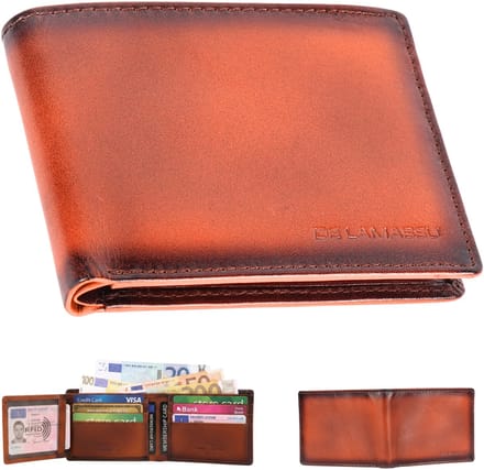 DE LAMASSU® (Emory) RFID Portemonnee – Echt Leer – Slim & Compact – 10 Pasjes – Unisex – Luxe Geschenkverpakking