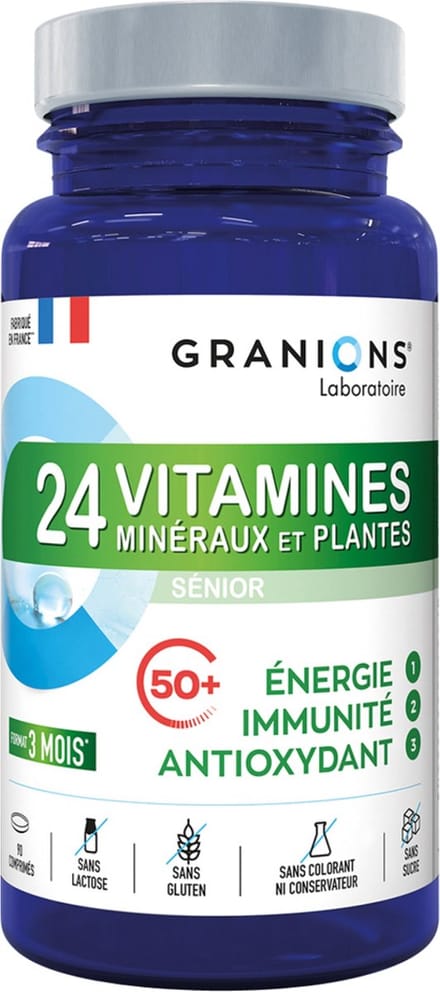 Granions 24 Vitaminen Mineralen en Senior Planten 90 Tabletten