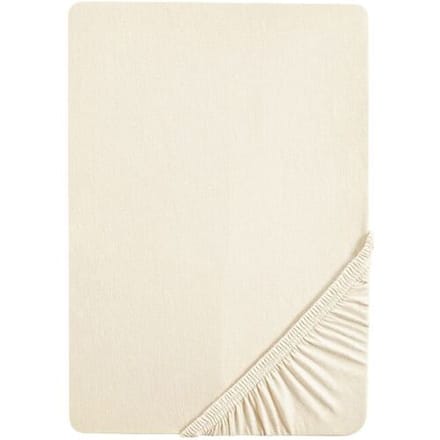 BIBERNA Jersey hoeslaken (Naturel, 90-100 x 200 cm)