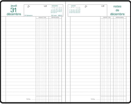 Dagplanner 2024 voor Recepten en Afspraken - 13.5 x 21 cm