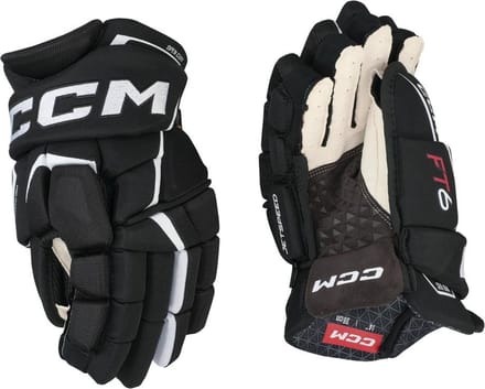 CCM - Jetspeed FT6 - IJshockeyhandschoenen - Kinderen - Zwart - Wit - 12