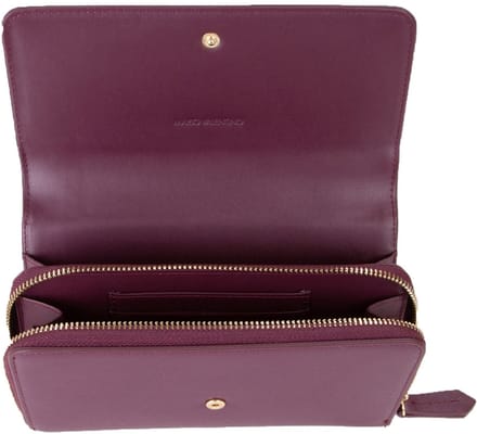 VALENTINO schoudertas koppeling Zero Re Wallet With Shoulder Strap Prugna (rood)paars