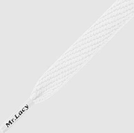 Mr.Lacy -Schoenveters-Flatties Wit 120cm lang 8mm breed