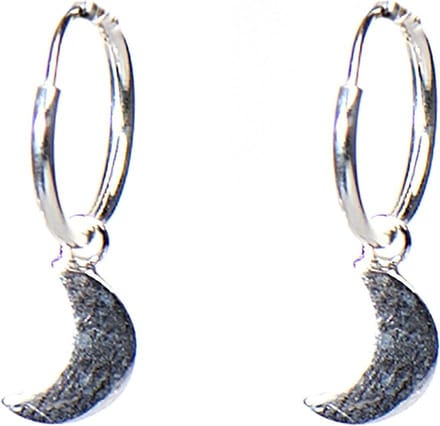 Karma Hoops Moon Silver Oorstekers  - Zilver