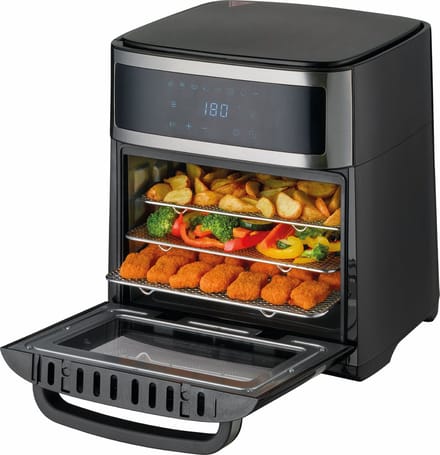 TZS First Austria Airfryer oven - Digitale Heteluchtfriteuse - Airfryer XXL - 13L - 1700W - Zwart