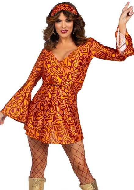 Leg Avenue - Disco Doll Kostuum - S - Oranje