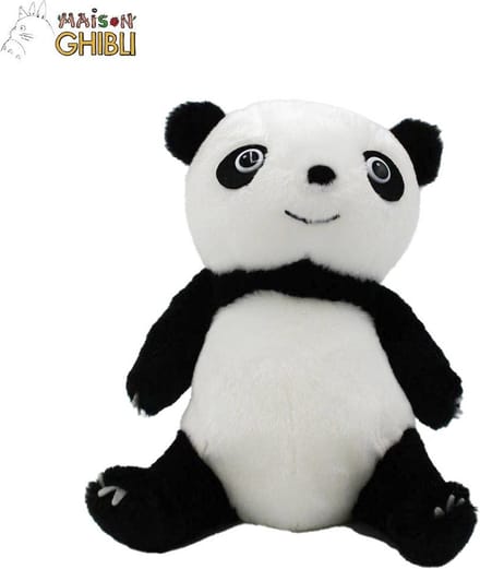 Semic Panda! Go, Panda! Pluche knuffel Pan-Chan 16 cm Wit/Zwart