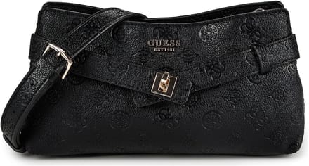 GUESS schoudertas Ella Logo Girlfriend Crossbody Black Logo zwart