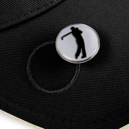 Golfcap met Ballenmarker - Polyester/Cotton - Zonnebescherming SPF50+ - Coolmax Voering