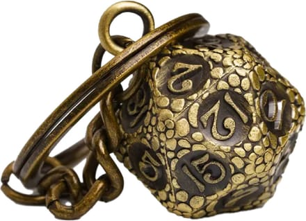 Lapi Toys - Dungeons and Dragons sleutelhanger - DnD - D&D - D20 - Sleutelhanger - Metaal - Goud