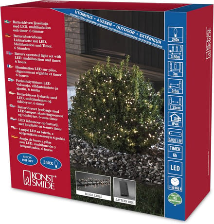 Buiten LED Strijklichtketting - Warmwitte Decoratieve Verlichting met Timer