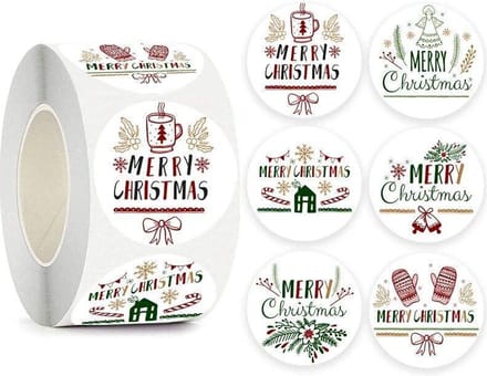 Without Lemon - Kerststickers 2023 - 500 stuks - Sticker size: 2.5cm - Kerst - Cadeau - Versiering - Verpakking