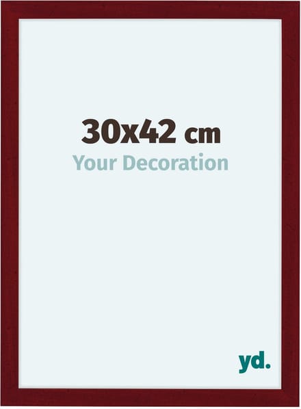 Your Decoration - Fotolijst 30x42 cm - MDF - Wijnrood Geveegd - Como