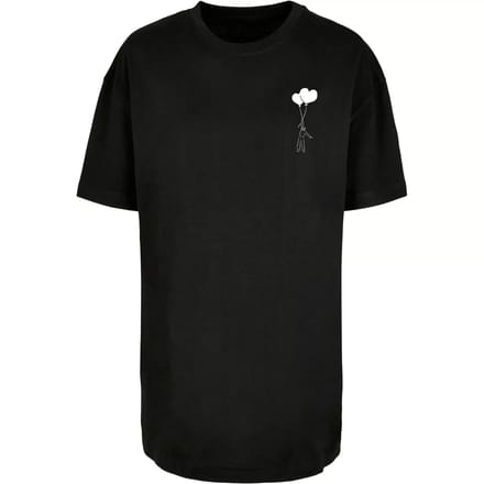 Merchcode - Love In The Air Oversized Boyfriend Dames T-shirt - L - Zwart