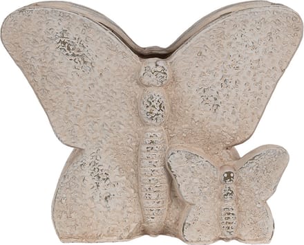 Bloempot voor Binnen – Beige – Rustieke Pot – 24x10x19 cm – Steen