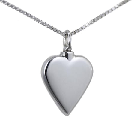 Ashanger zilver, model Hart. Met collier.