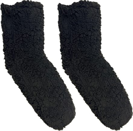 Fluffy Wintersokken voor Dames - Warme Huissokken - Zwart - 3BMT®