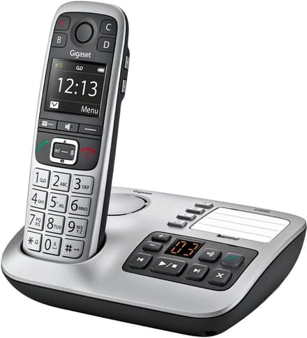 Draadloze Telefoon - Huistelefoon - Thuis Bellen - Senioren Vriendelijk - 16.5 cm Hoog - Grijs