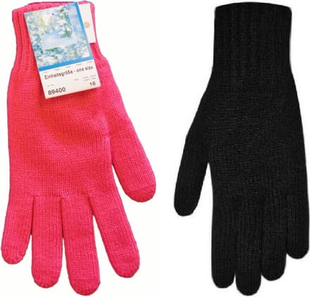 Handschoenen dames winter gebreid - binnenkant opgeruwd - prijs per 2 paar