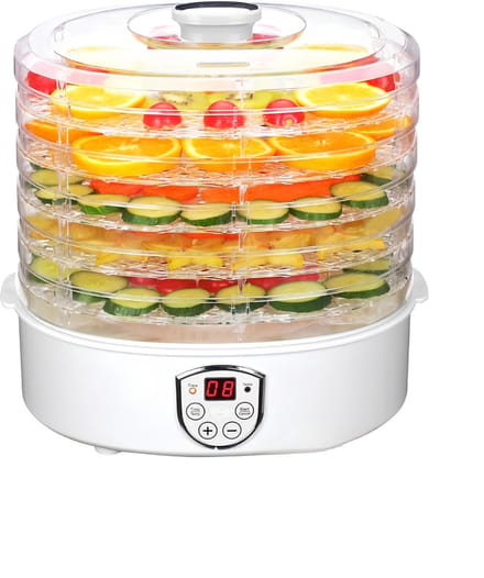 QIN® Voedseldroger - Dehydrator - Droogoven - Voedseldrogers - Voedseldroger - Wit - 24cm x 28cm x 31cm