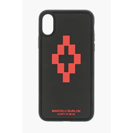 reliëf bedrukt CROSS 3D XS iPhone-hoesje in zwart