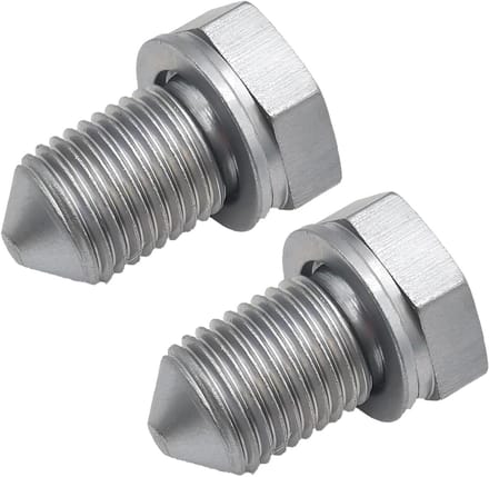 2 Stuks Oliedrain Schroef met Sealing Ring en Wasmachine M14, Geschikt voor VW Golf, Betrouwbare Oliedrain Plug en Schroef voor Motoronderhoud