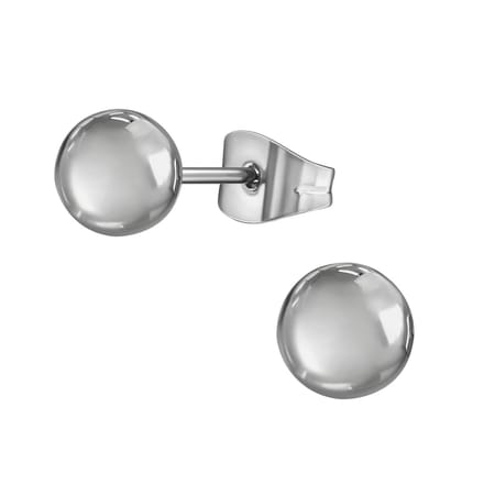 CS Joy - bal ronde oorbellen - Chirurgisch staal - basic rond oorknopjes - 6 mm