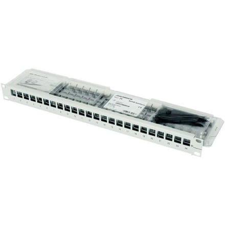 Telegärtner 100007011 19 modulehouder, gevuld 483 mm (19) CAT 6A 1 HE Zwart