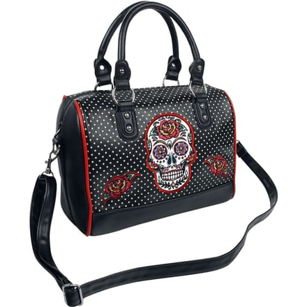 Banned - Gothic Handtas - Dia De Muertos - voor Vrouwen - meerkleurig