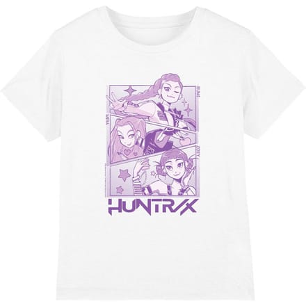 K-Pop Demon Hunters Kinderen/Kids Huntr/X Paneel T-shirt (Wit)