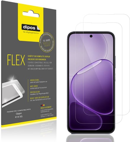 dipos – 2x Beschermfolie geschikt voor Oppo K14 5G | 3D Full Cover Screenprotector | 100% Passend