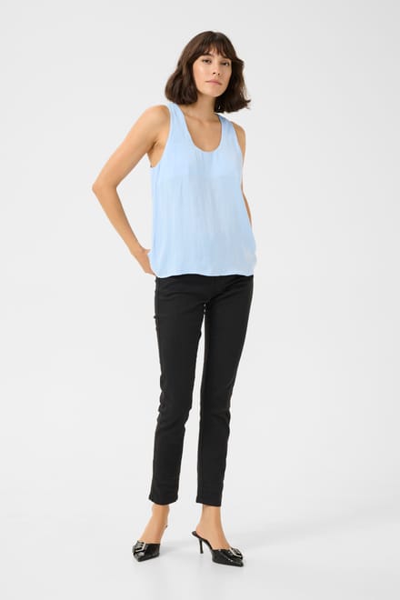 Kaffe Top Kaallie Top 10509832 164016 Soft Chambray Dames Maat - 40