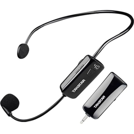 TAKSTAR HM-200W draadloze hoofdtelefoonmicrofoon met scherm Oplaadbare UHF-headset Draadloos zwart
