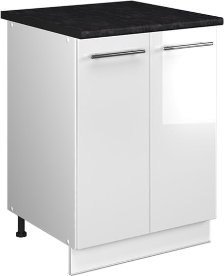 Vicco Wastafelkast Fame-Line, Wit Hoogglans/Wit, 60 cm