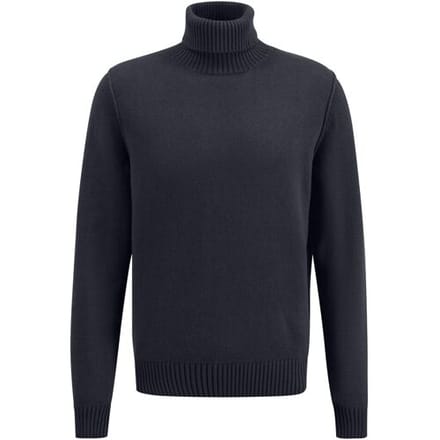 Fynch-Hatton Trui Rollneck Cotton Wool Polyamide Mix Navy / male