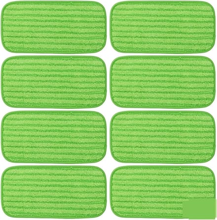 Herbruikbare Mopkussens - Wasbare Mop Refills - Vloeren Schoonmaken - Extra Dikke Microvezels - 30.5x15cm - Groen