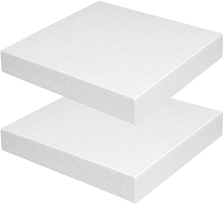 Piepschuim vormen - vierkant - 2x - 20 x 20 x 3 cm - styropor hobby / DIY vorm - basis knutselfiguren