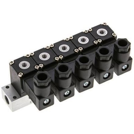 5x3/2 M5 NC Magneetventiel 24V DC -0.95-8bar/-13.2-112psi Airtec