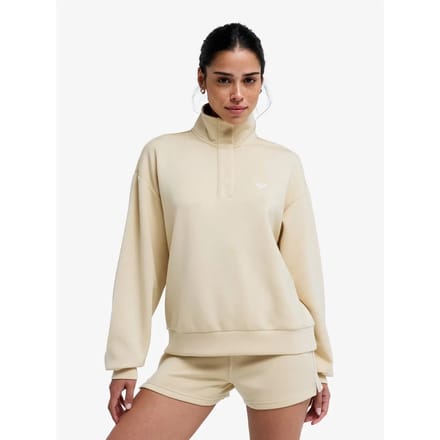 Roxy Rise & Vibe Sweet Sweatshirt Met Rits Beige M Vrouw