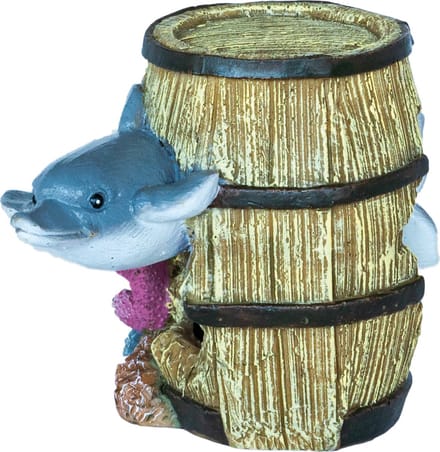 Superfish Deco Barrel Dolphin - Aquarium - Ornament - 13x10x12 cm