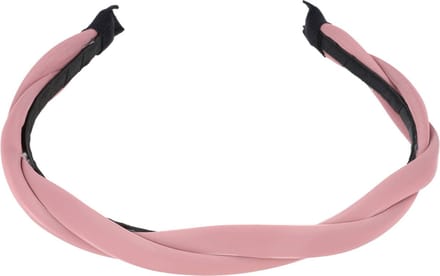 Haarsoires Haarband Diadeem 1cm – Gedraaid - Rubberlook – Roze