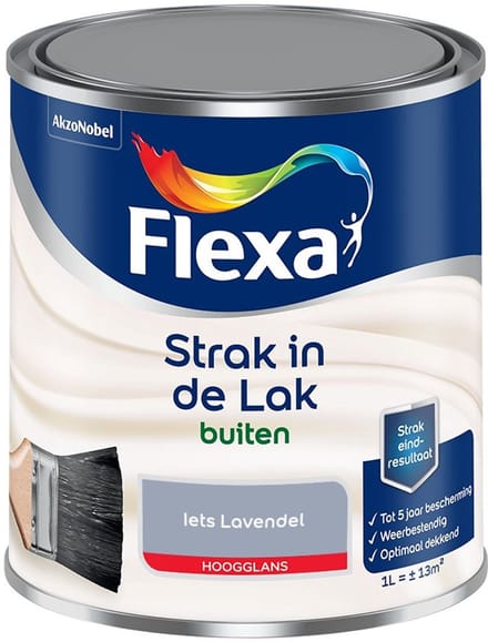 Flexa - Strak In De Lak Buitenlak Hoogglans - Iets Lavendel - Mengverf - 1 L