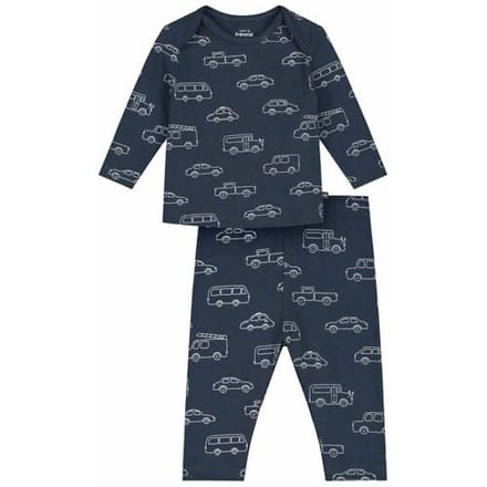 Prénatal baby pyjama auto's Dark Bluegrey 56 heren