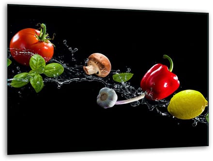 TMK ArtDeko - Glazen Snijplank - 40x30 cm - Vegetarisch Motief