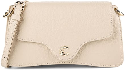 COCCINELLE Leren schoudertas clutch C-Me Hi-Tech Crossbody Bag Sandshell beige