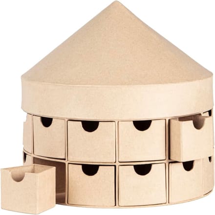 Ladekast Adventskalender Carrousel 24 vakken Decopatch