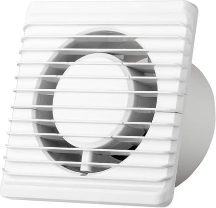 Badkamerventilator - Ventilator - Luchtkwaliteit verbeteren - Met naloop timer - Ø 125 mm - Wit