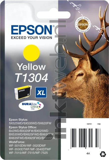 Epson Inktcartridge T130 (C13T130440) Geel Hoge capaciteit