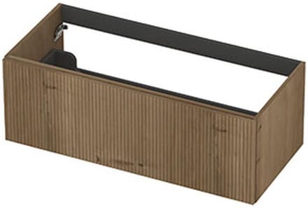 INK - Onderkast 1L Fineer Gefreesd Tbv Greep - 1000x450x400 Mm - Ash Grey
